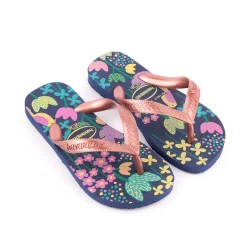 Menina*HAVAIANAS Chinelo KIDS FLORES Marinho