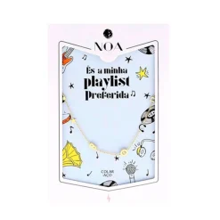 Mulher*NOA STORY Colar NOA Dourado