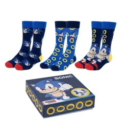 Criança*SONIC Pack 3 Meias Azul