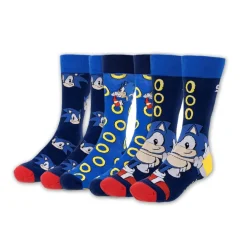 Homem*SONIC Pack 3 Meias Azul