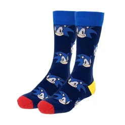 Homem*SONIC Pack 3 Meias Azul