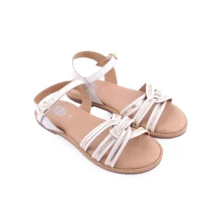Menina*CRECENDO Sandália Br.Prata
