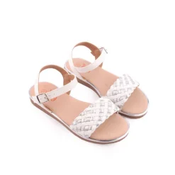 Menina*CRECENDO Sandália Br.Prata