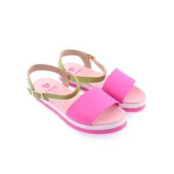Menina*MOLEKINHA Sandália Fuxia