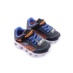 Menino*SKECHERS Sapatilha S Lights: Vortex 2.0 Pr.Laranja